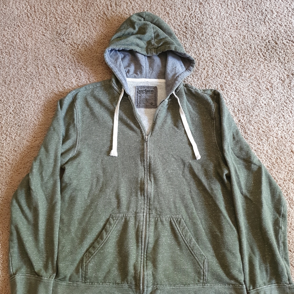 Green Zipper Hoodie, XL